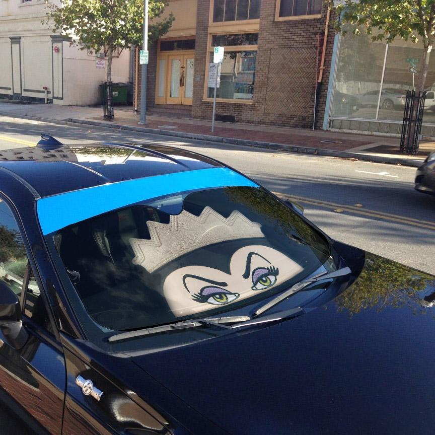Gearhumans 3D Evil Queen Custom Car Auto Sunshade