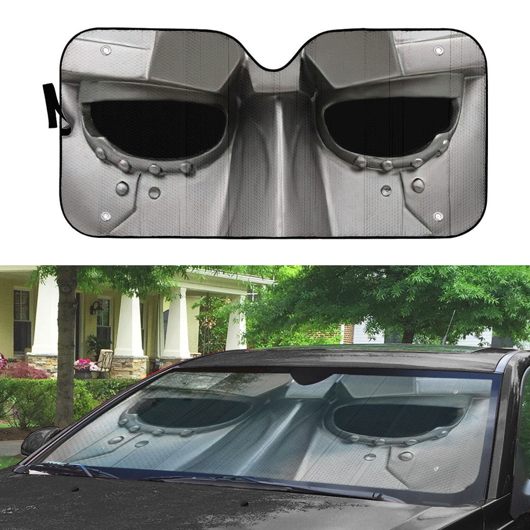 Gearhumans 3D FF Dr Doom Mask Skull Custom Car Auto Sunshade