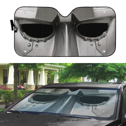 Gearhumans 3D FF Dr Doom Mask Skull Custom Car Auto Sunshade