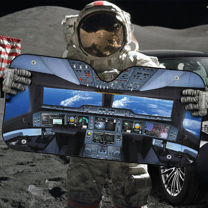 Gearhumans 3D Flight Deck Airplane Cockpit Custom Car Auto Sunshade