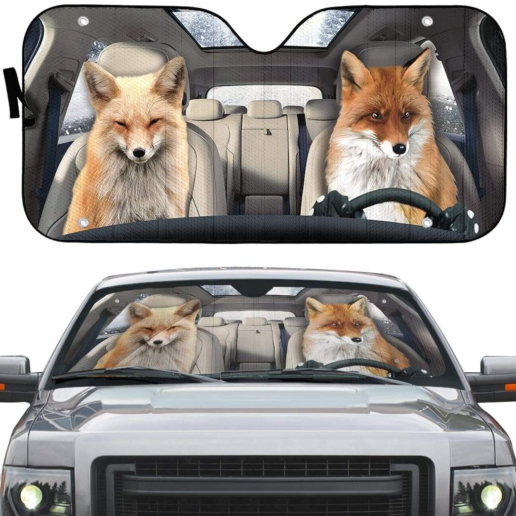 Gearhumans 3D Fox Custom Car Auto Sunshade