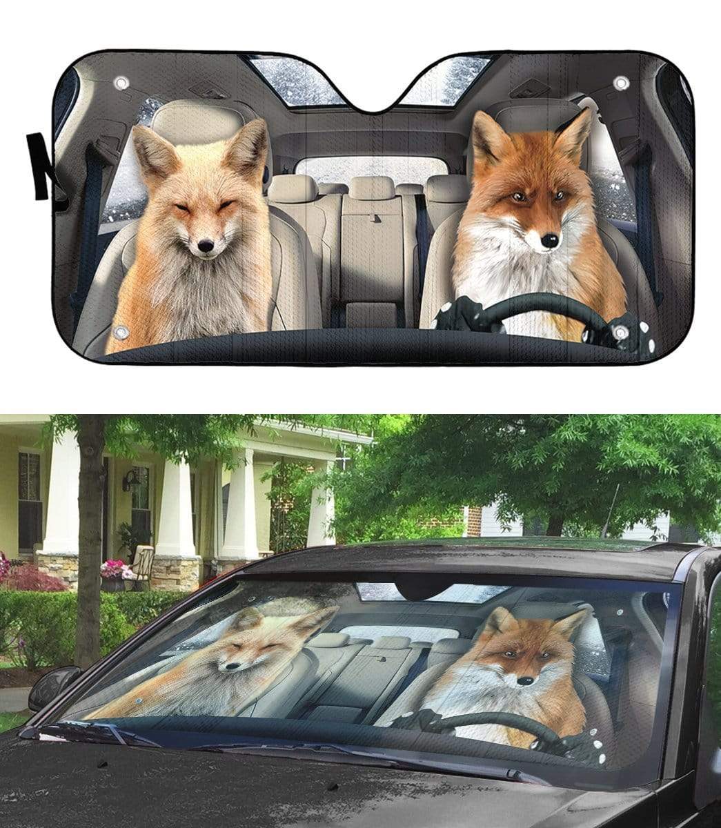 Gearhumans 3D Fox Custom Car Auto Sunshade