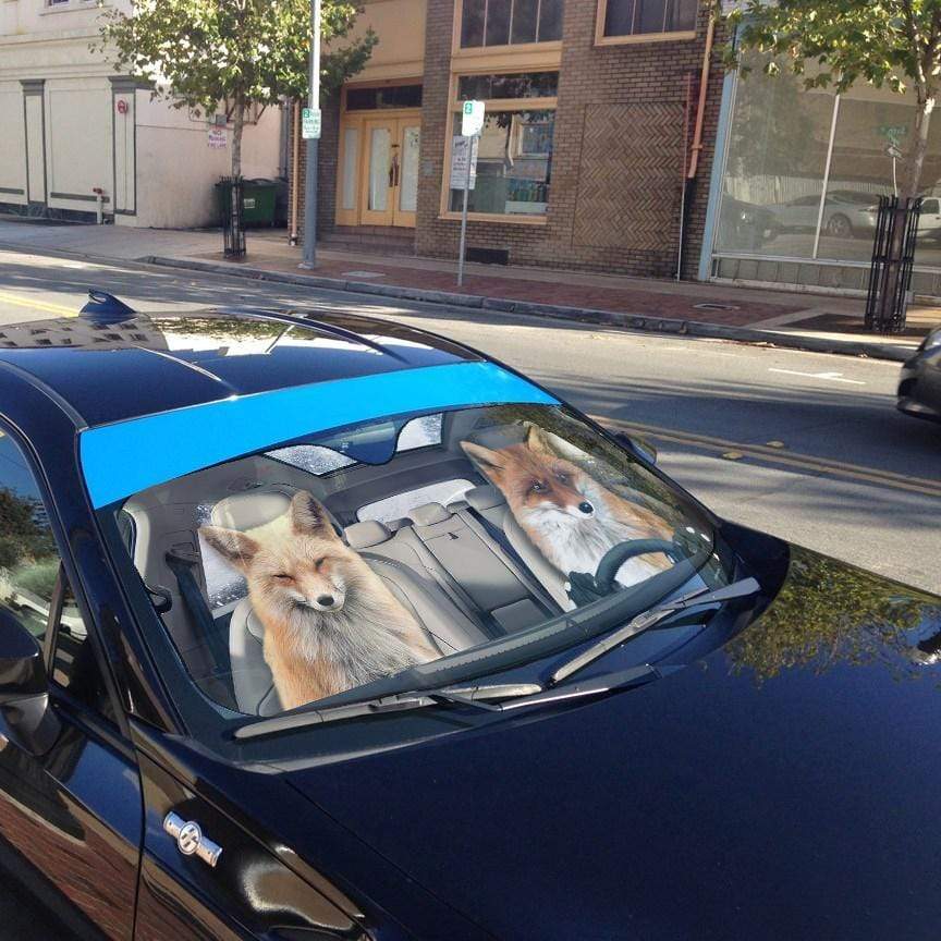 Gearhumans 3D Fox Custom Car Auto Sunshade
