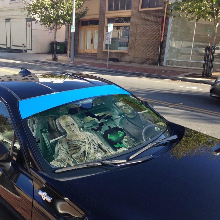 Gearhumans 3D Frankenstein And The Mummy Custom Car Auto Sunshade