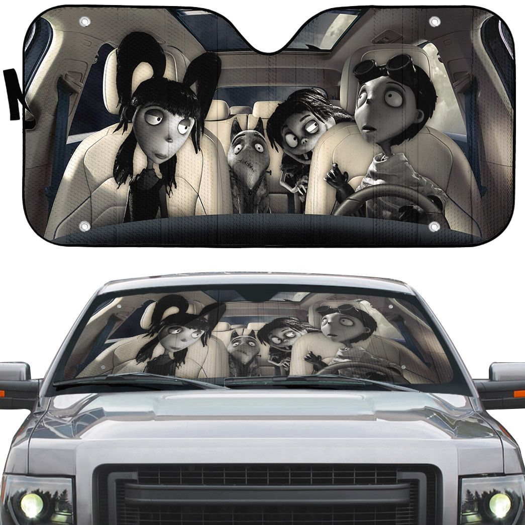 Gearhumans 3D Frankenweenie Custom Car Auto Sunshade