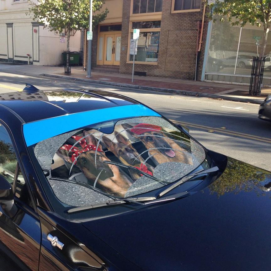 Gearhumans 3D German Shepherds 3 Custom Car Auto Sunshade
