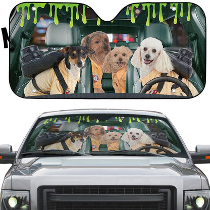 Gearhumans 3D Ghostbuster Dog Cosplay Custom Car Auto Sunshade