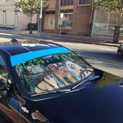 Gearhumans 3D Ghostbuster Dog Cosplay Custom Car Auto Sunshade