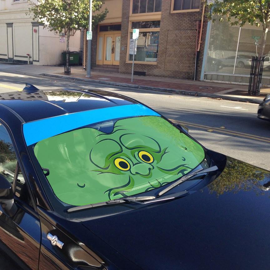 Gearhumans 3D Ghostbusters Slimer Custom Car Auto Sunshade