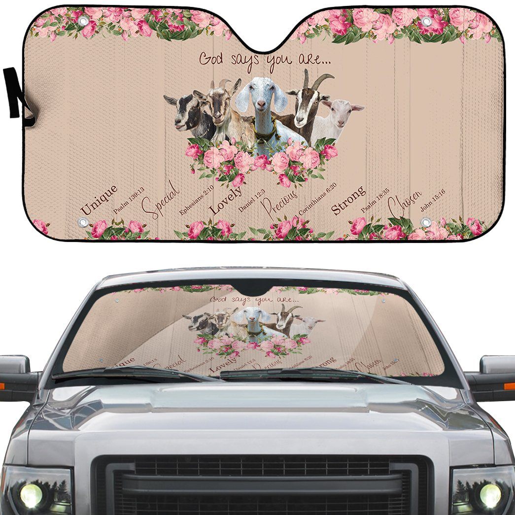 Gearhumans 3D God Says You Are Goats Custom Car Auto Sunshade