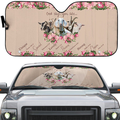 Gearhumans 3D God Says You Are Goats Custom Car Auto Sunshade