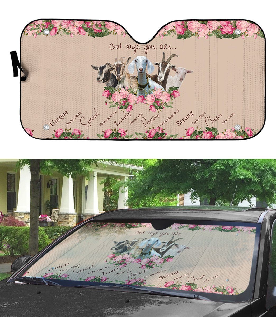 Gearhumans 3D God Says You Are Goats Custom Car Auto Sunshade