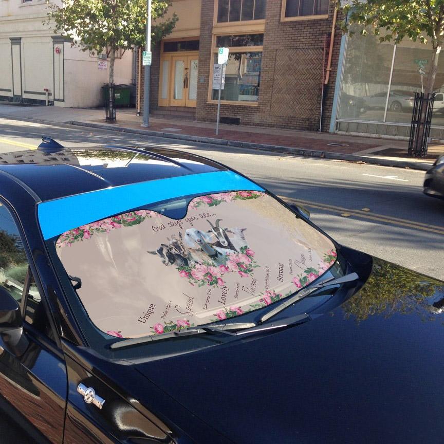 Gearhumans 3D God Says You Are Goats Custom Car Auto Sunshade