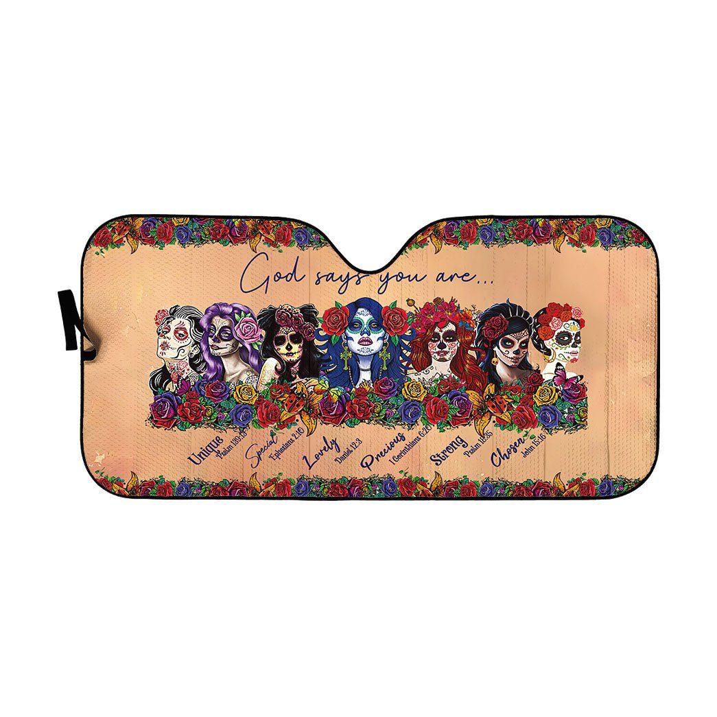 Gearhumans 3D God Says You Are Sugar Girls Custom Car Auto Sunshade