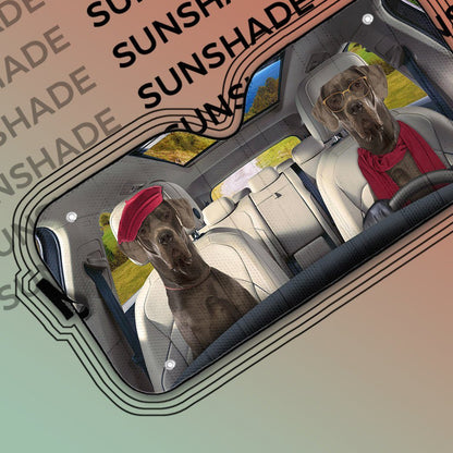 Gearhumans 3D Great Dane Couple Dog Auto Car Sunshade