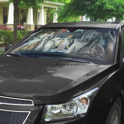 Gearhumans 3D Greyhounds Custom Car Auto Sunshade