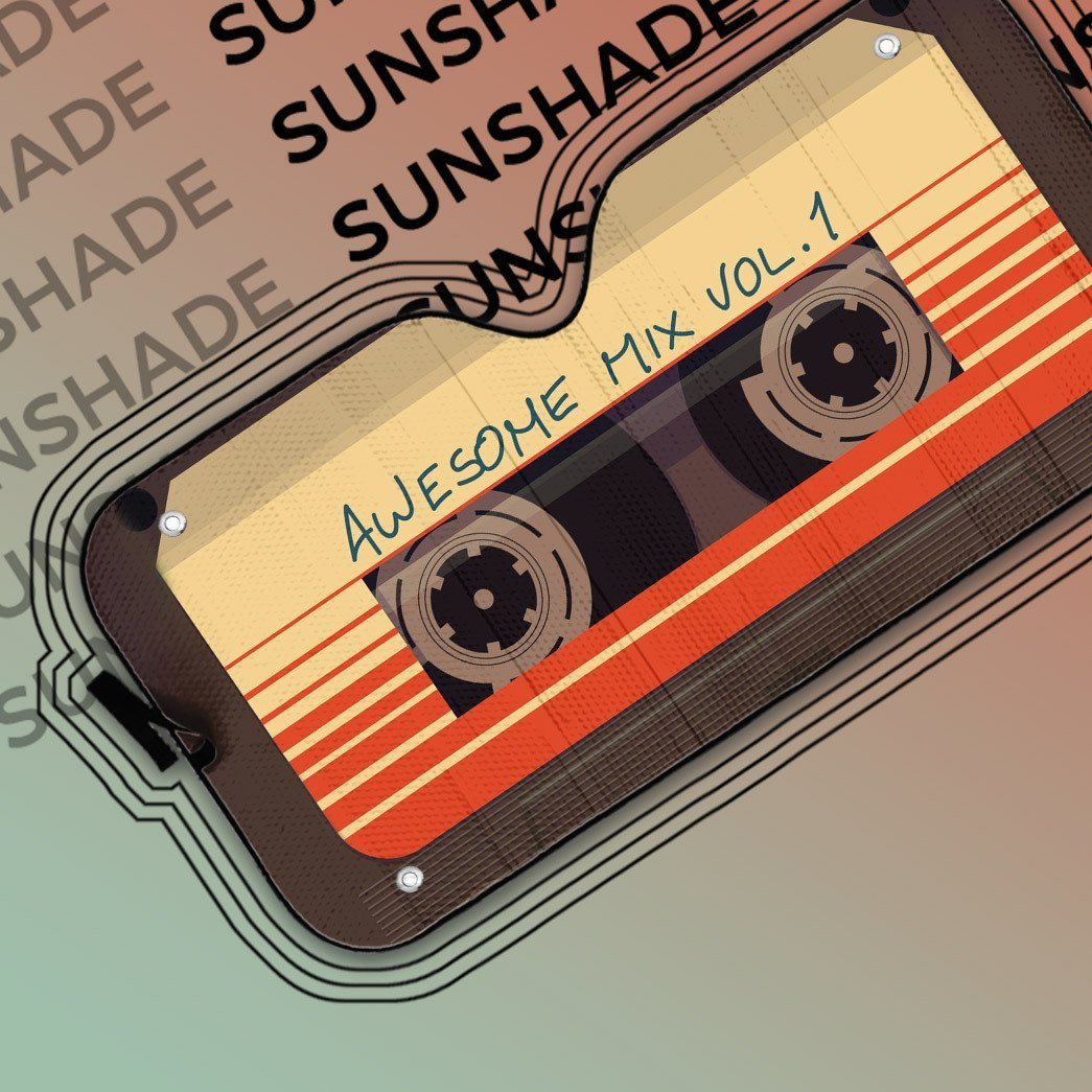Gearhumans 3D Guardians Of The Galaxy Awesome Mix Vol. 1 Auto Sun Shade