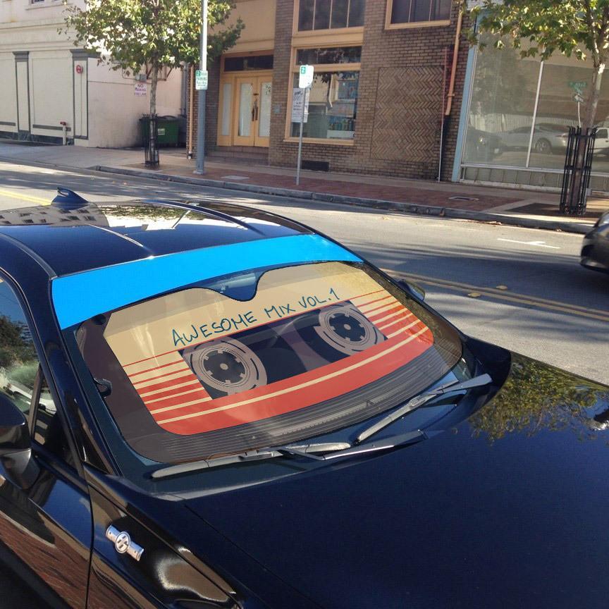 Gearhumans 3D Guardians Of The Galaxy Awesome Mix Vol. 1 Auto Sun Shade