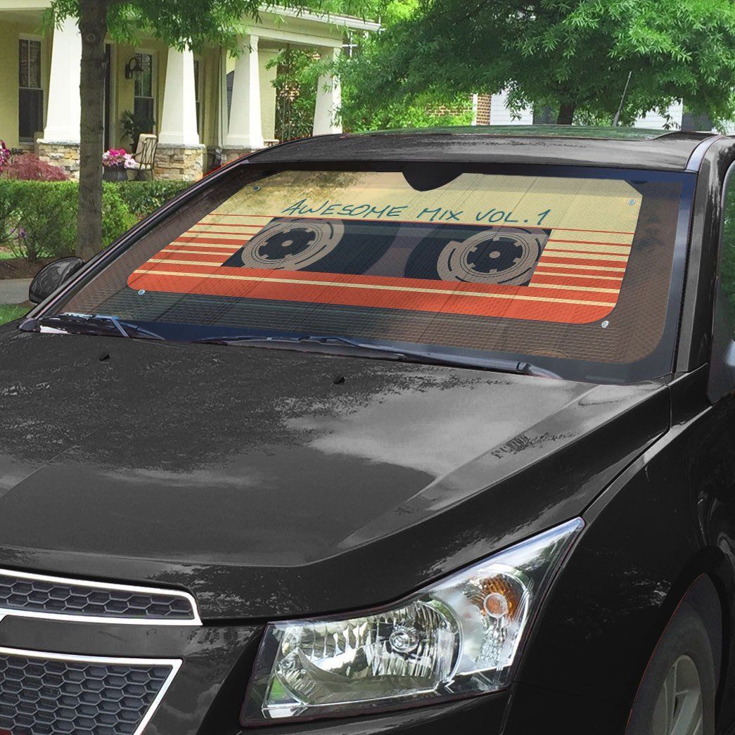 Gearhumans 3D Guardians Of The Galaxy Awesome Mix Vol. 1 Auto Sun Shade