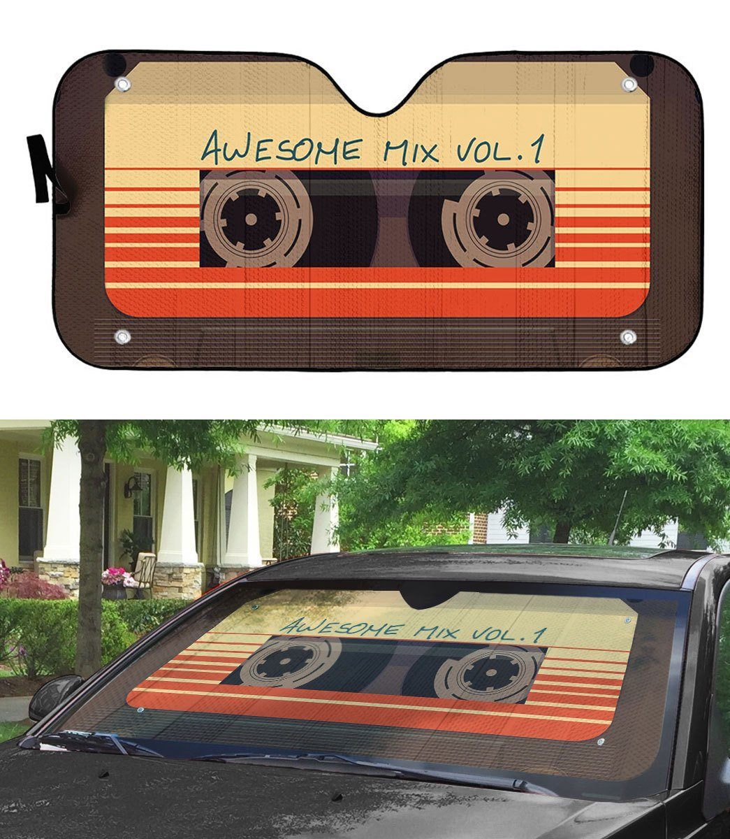 Gearhumans 3D Guardians Of The Galaxy Awesome Mix Vol 2 Auto Sun Shade