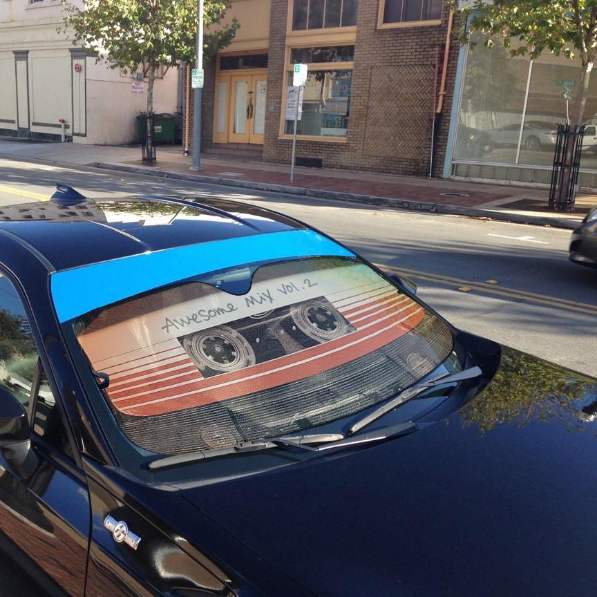 Gearhumans 3D Guardians Of The Galaxy Awesome Mix Vol 2 Auto Sun Shade