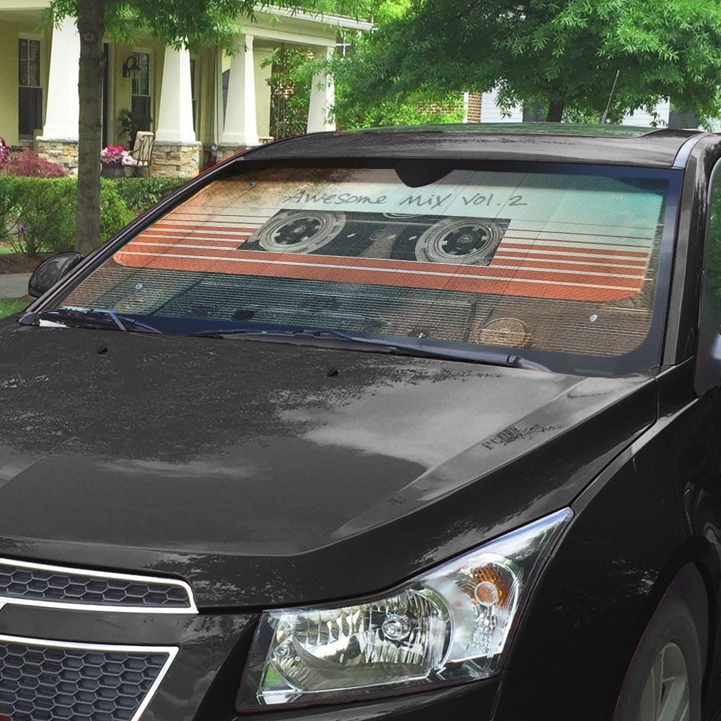 Gearhumans 3D Guardians Of The Galaxy Awesome Mix Vol 2 Auto Sun Shade