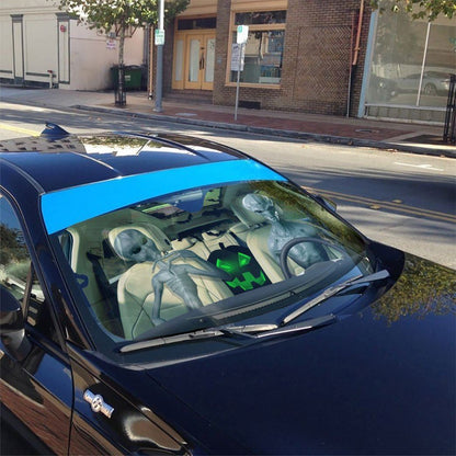 Gearhumans 3D Halloween Alien Custom Car Auto Sunshade