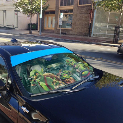 Gearhumans 3D Halloween Goblin Custom Car Auto Sunshade