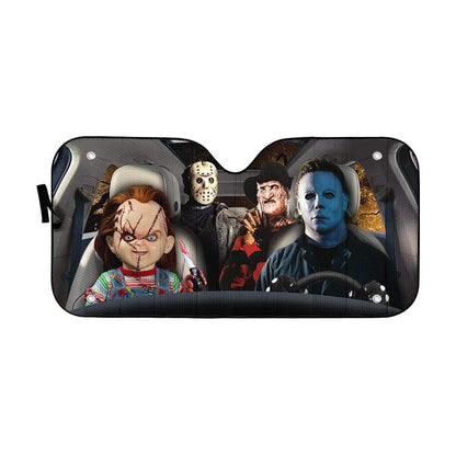 Gearhumans 3D Halloween Horror Custom Car Auto Sunshade