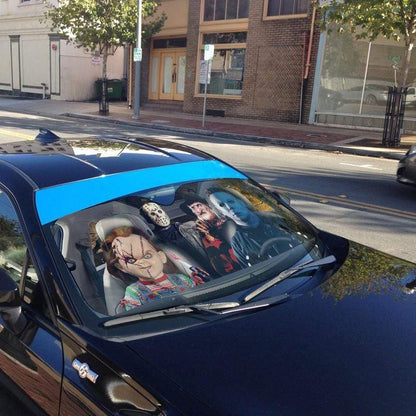 Gearhumans 3D Halloween Horror Custom Car Auto Sunshade