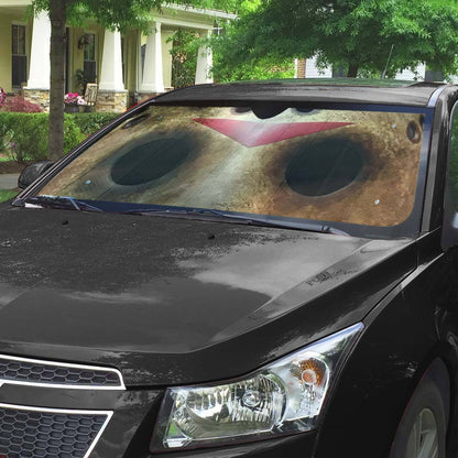 Gearhumans 3D Halloween Jason Voorhees Mask Custom Car Auto Sunshade