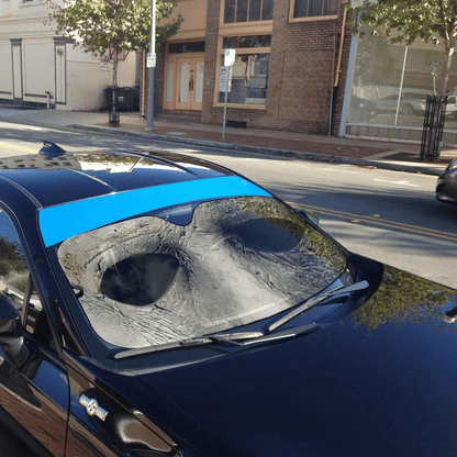 Gearhumans 3D Halloween Michael Myers Mask Custom Car Auto Sunshade