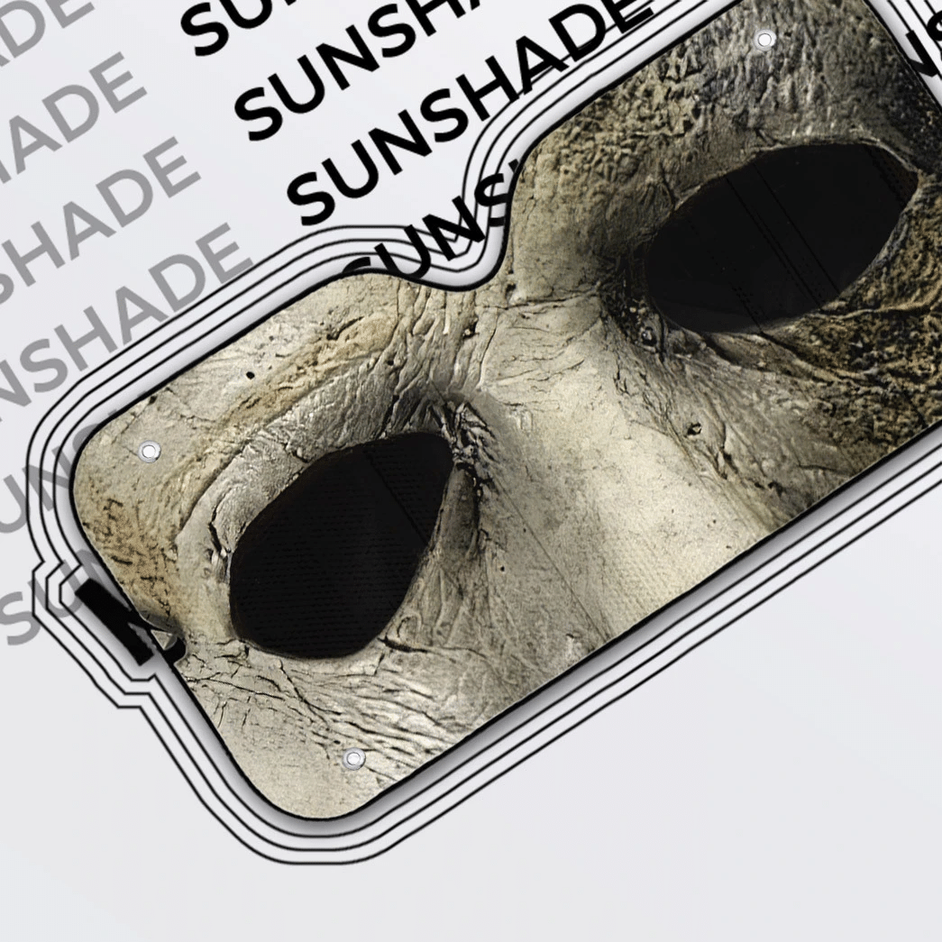 Gearhumans 3D Halloween Michael Myers Mask Custom Car Auto Sunshade