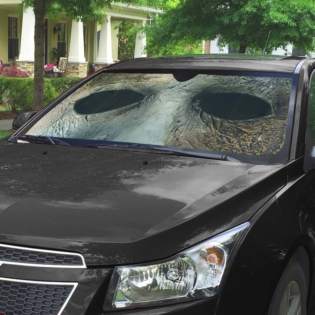 Gearhumans 3D Halloween Michael Myers Mask Custom Car Auto Sunshade