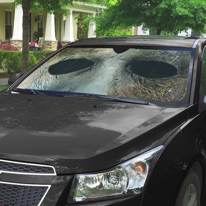 Gearhumans 3D Halloween Michael Myers Mask Custom Car Auto Sunshade