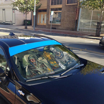 Gearhumans 3D Halloween Mummy Custom Car Auto Sunshade