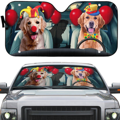 Gearhumans 3D Halloween Retriever Custom Car Auto Sunshade