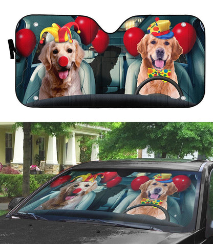 Gearhumans 3D Halloween Retriever Custom Car Auto Sunshade