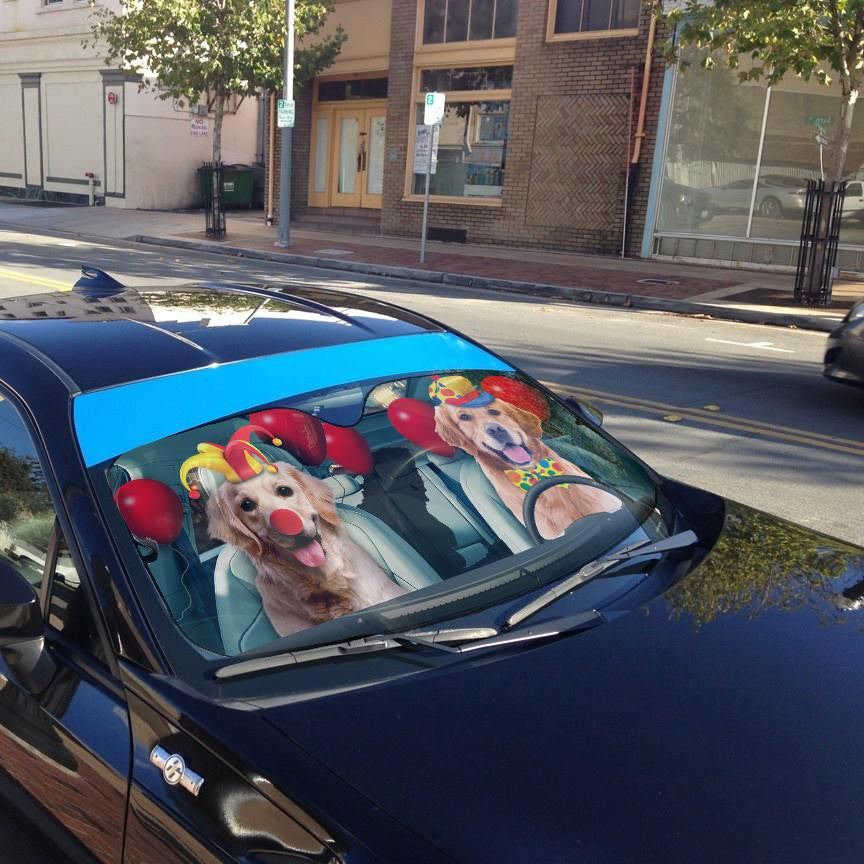 Gearhumans 3D Halloween Retriever Custom Car Auto Sunshade