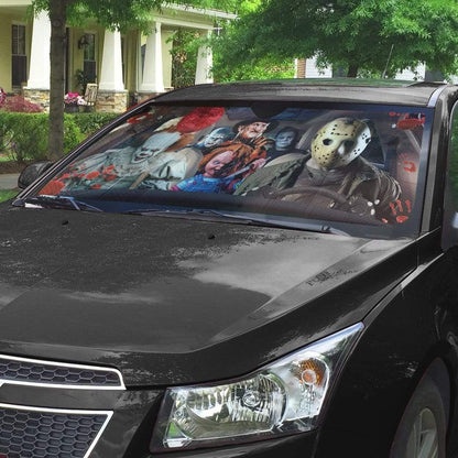 Gearhumans 3D Hallowen Horror Movies Custom Car Auto Sunshade