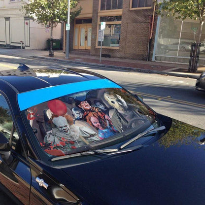 Gearhumans 3D Hallowen Horror Movies Custom Car Auto Sunshade