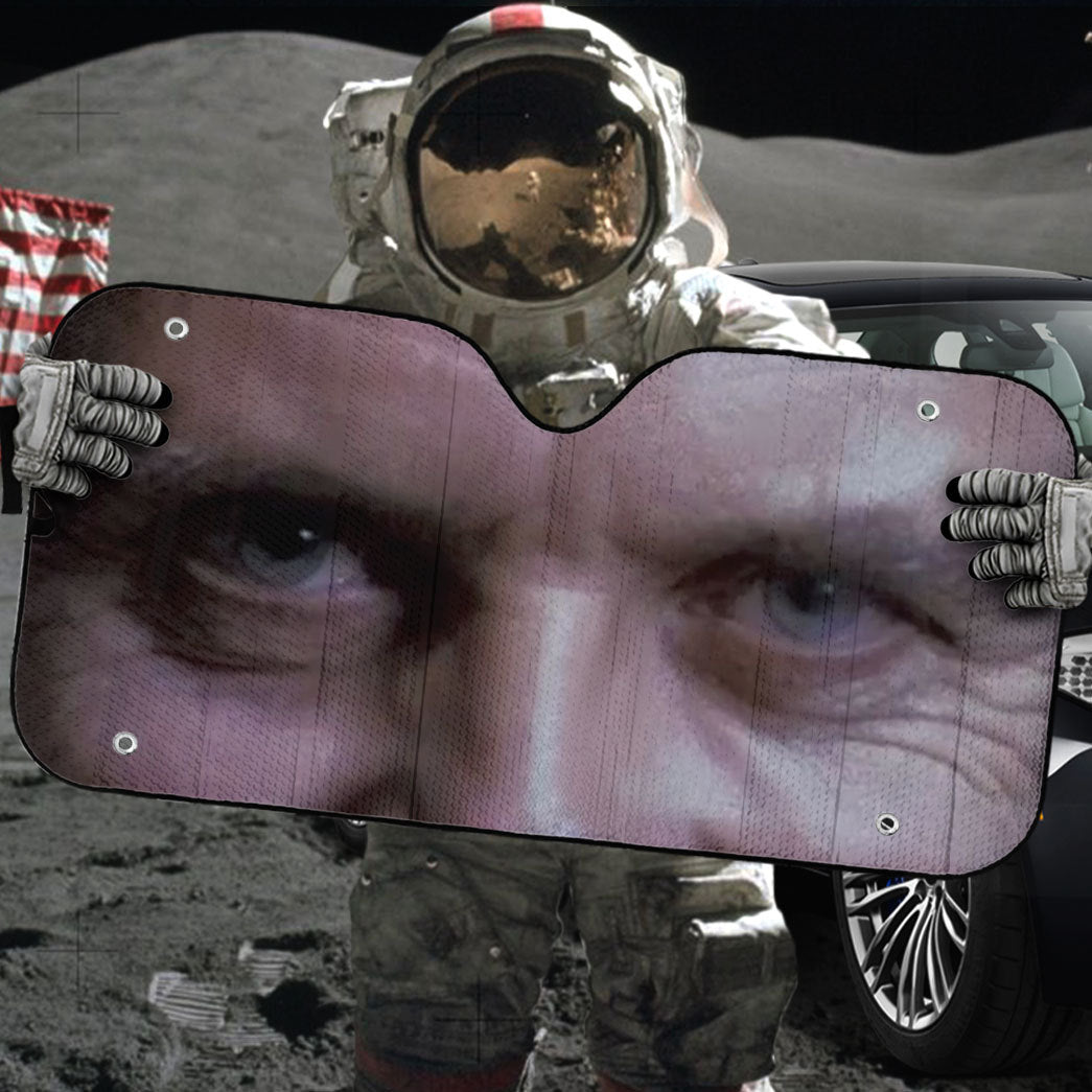 Gearhumans 3D Hannibal Lecter Eyes Custom Car Auto Sunshade