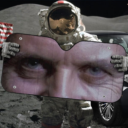 Gearhumans 3D Hannibal Lecter Eyes Custom Car Auto Sunshade