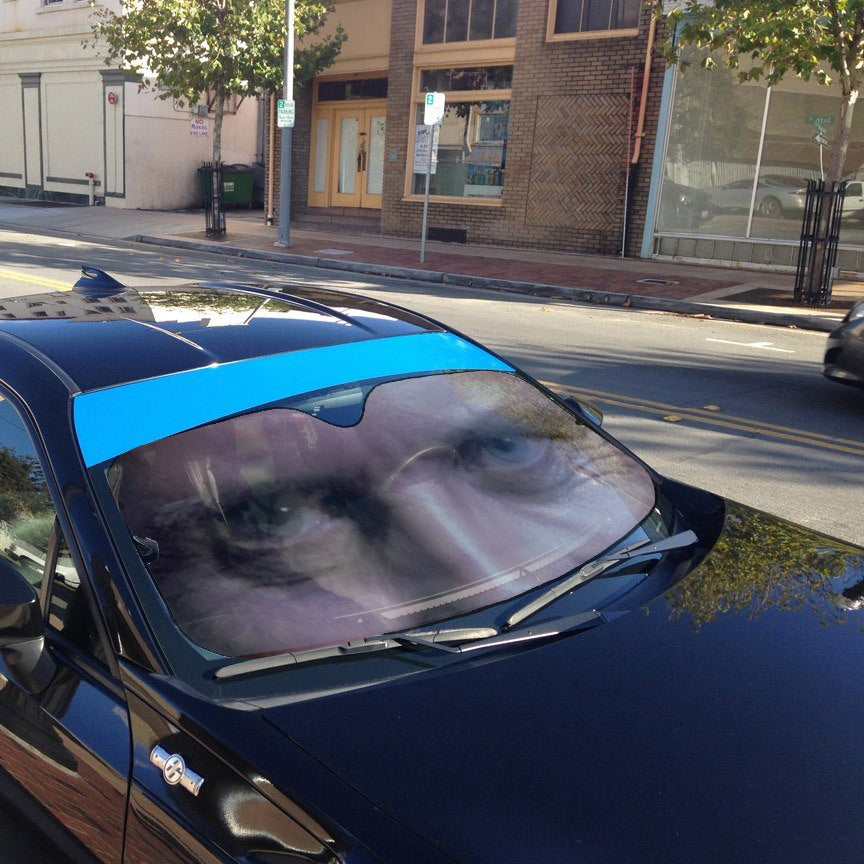 Gearhumans 3D Hannibal Lecter Eyes Custom Car Auto Sunshade