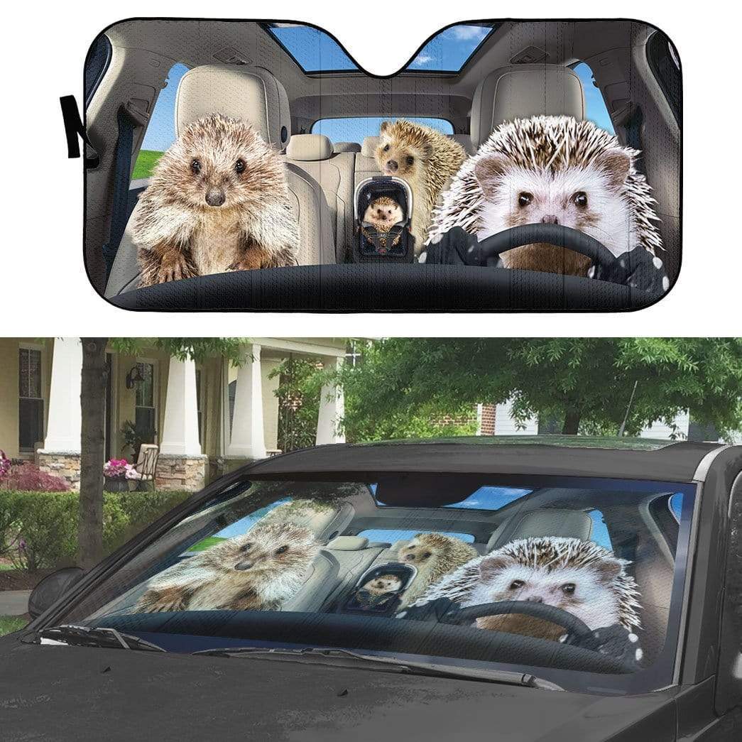 Gearhumans 3D Hedgehogs Custom Car Auto Sunshade