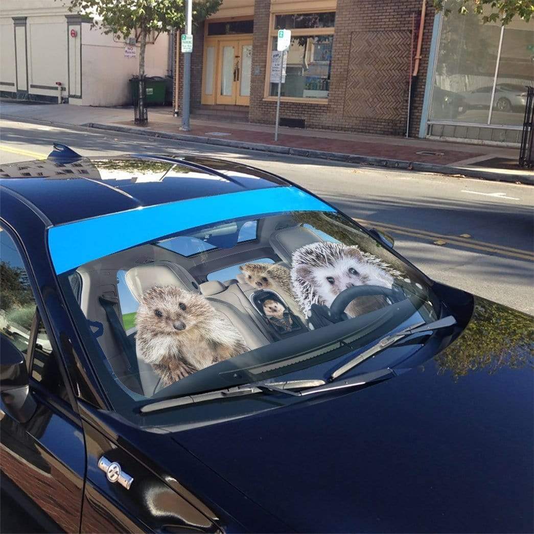 Gearhumans 3D Hedgehogs Custom Car Auto Sunshade