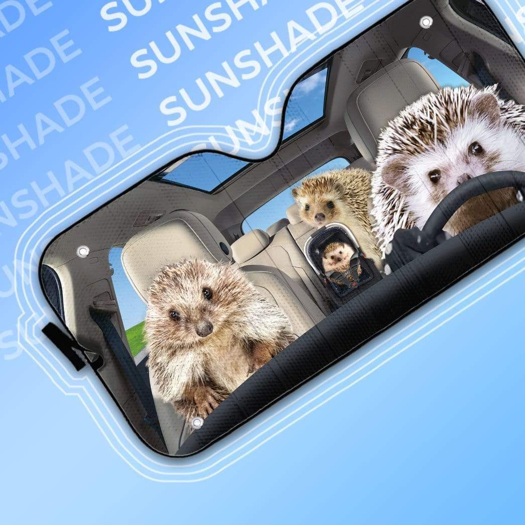 Gearhumans 3D Hedgehogs Custom Car Auto Sunshade