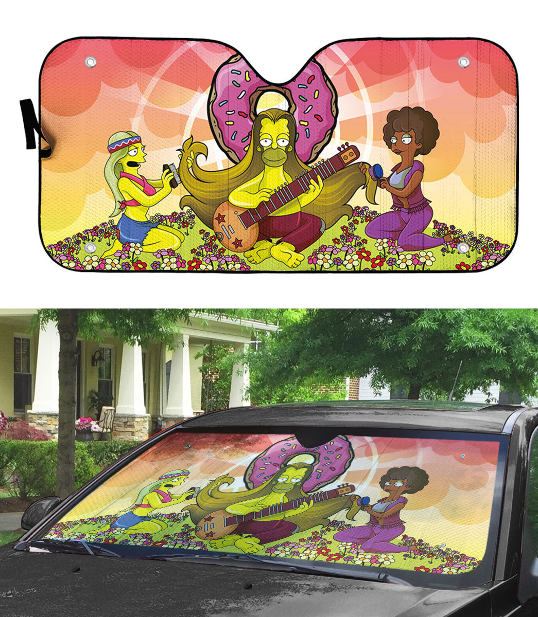 Gearhumans 3D Hippie Simpsons Custom Sunshade