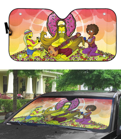 Gearhumans 3D Hippie Simpsons Custom Sunshade