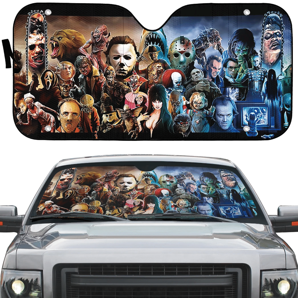 Gearhumans 3D Holiday Summer Flamingo Couple Custom Car Auto Sunshade